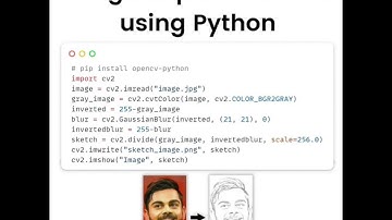 Image to pencil sketch using Python #coding #phython #programminglanguage #artificialintelligence