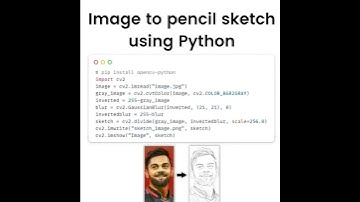 Image to pencil sketch using Python #coding #phython #programminglanguage #artificialintelligence