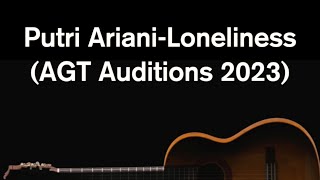 Loneliness - Putri Ariani (AGT Auditions 2023) - Acoustic Karaoke