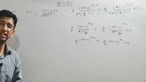 Indefinite Integral / Elements Math / Ex 9.1 Part 4