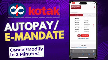 💥Kotak Bank Auto Pay Cancel | Nach Cancellation | E Mandate \ Nach \ Ecs