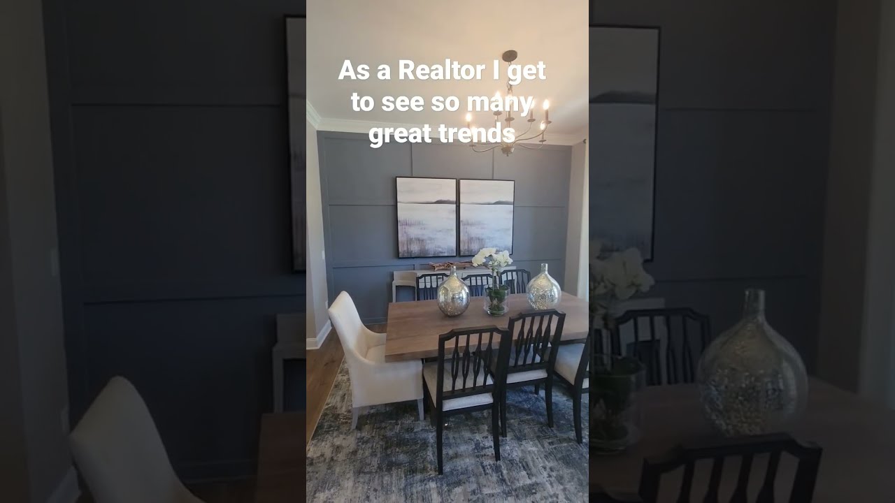 Stunning Modern Accent Wall In Dining Room Model Home For Sale Woodbridge VA 