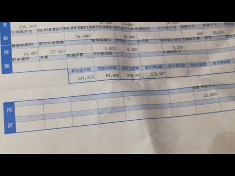 給与明細 福田組の部長のどでかい予測給料 (2022