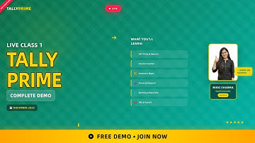 Tally Prime with GST Live Class – Day 1 | Learn Accounting + GST Practical Training #tallyprime