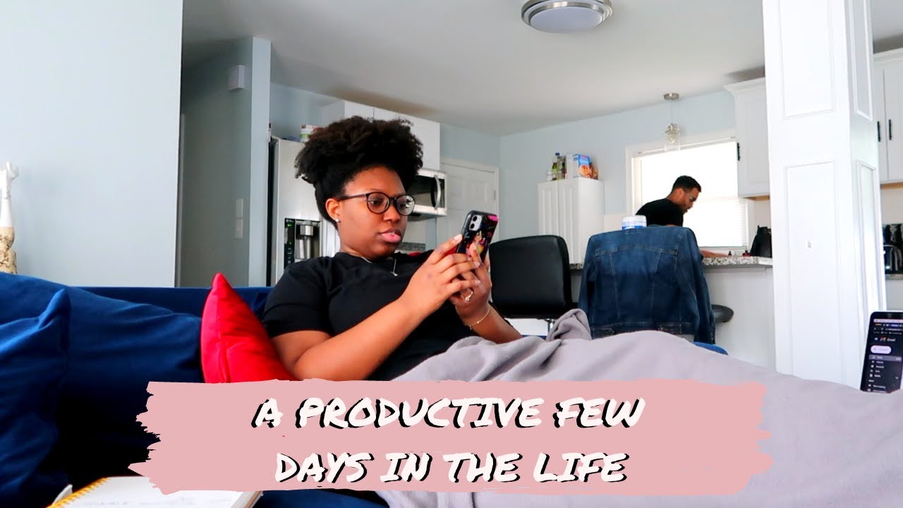 WORK VLOG | A Productive Few Days in My Life | Work, Clean, Nails, Organize + New Curtains!
