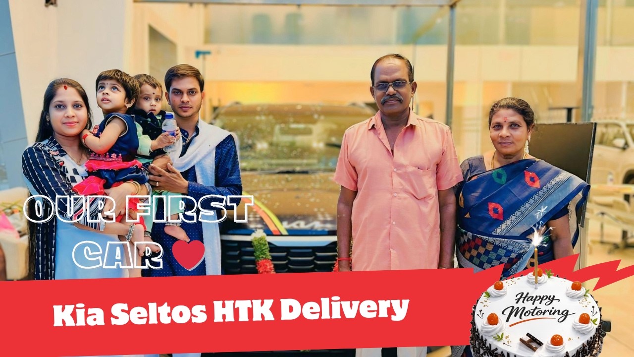 Our First Car ❤️ Thanks to My Family | Kia Seltos HTK Blue | ManiDrivesAndLife | தமிழ் (Tamil )