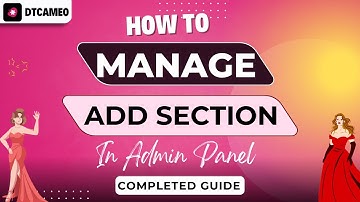 How To Add Section In Admin Panel
