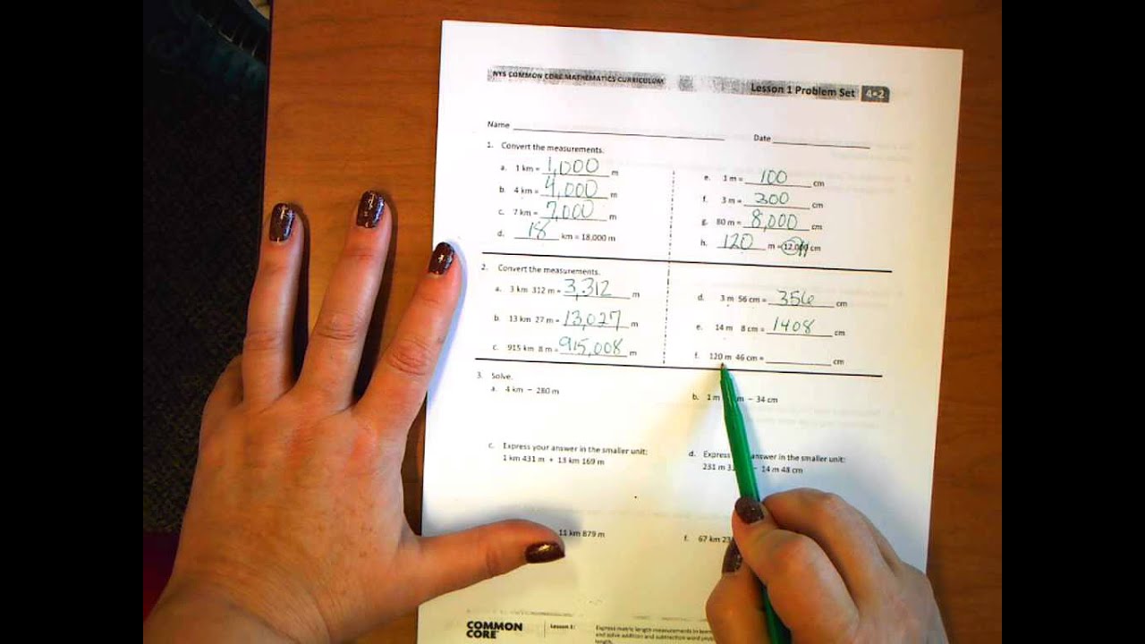 4th grade engage new york metric lesson 1 part 1 youtube