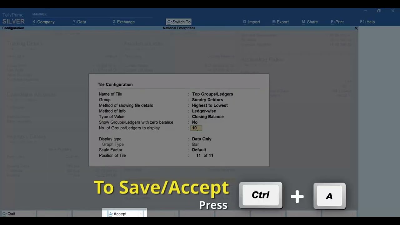 How to Identify Top Ledgers Using Dashboard in Tally Prime? | 4qs | 4 Quadrant Solutions | Tally |
