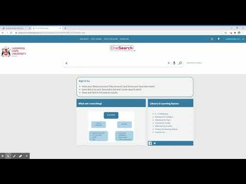 How to search for Journal Articles at Liverpool Hope University