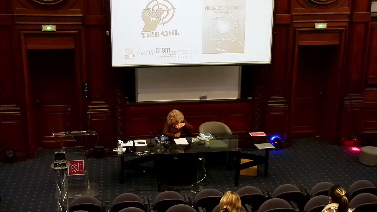 Conférence "Violences Politiques en France: de 1986 à nos jours", Isabelle Sommier