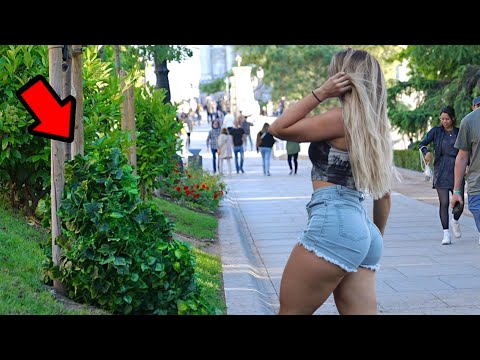 People Run and Scream when They See Me !! Bushman Prank in Madrid