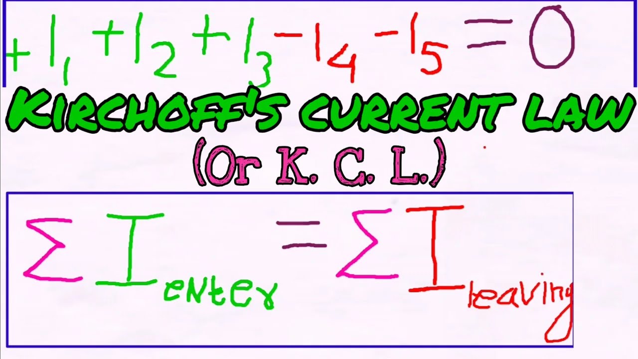 Kirchhoff's current law or KCL in detail with full example explained