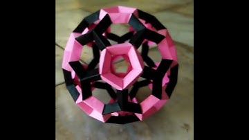 Modular Origami Truncated Icosahedron                            #shorts #origami #blackpink