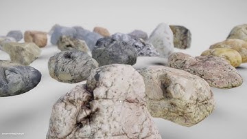 Lowpoly Rocks Model 3d for c4d free downloads (file describe)