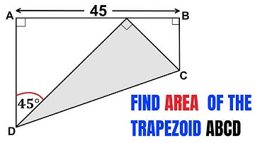 Calculate area of  the Trapezoid ABCD | Trapezium | Important Geometry skills explained