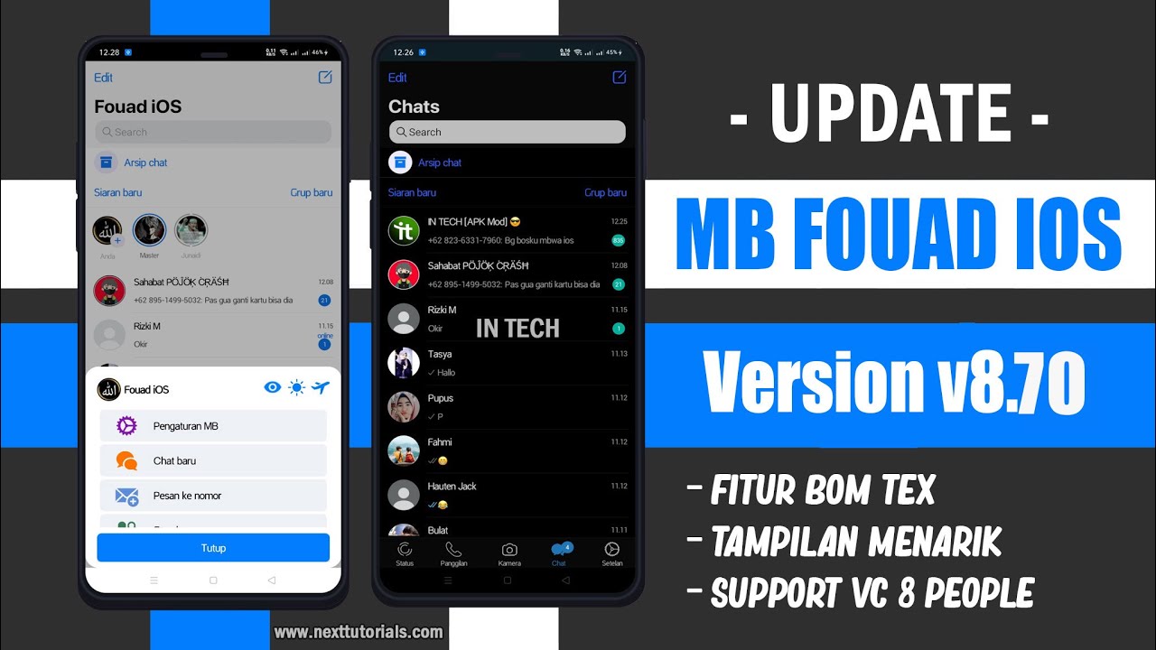 WhatsApp iPhone Terbaru 2022 || MB Fouad iOS v9.30 Fix Update Fitur Terlengkap 2022