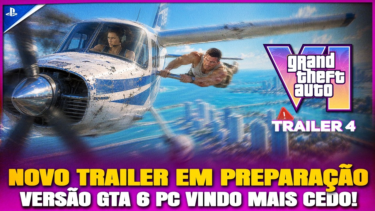 🚨URGENTE, NOVO TRAILER GTA 6 VINDO, Lançamento VERSÃO PC MAIS CEDO, Novidades MARKETING e Mais!
