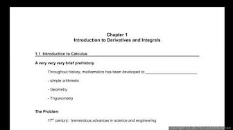 Calculus Chapter 1 - YouTube