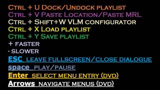 VLC SHORTCUT KEYS