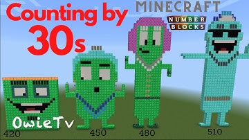 Numberblocks Minecraft COUNTING BY 30s| Learn to Count |SKIP COUNTING by 30 | Math and Counting Song