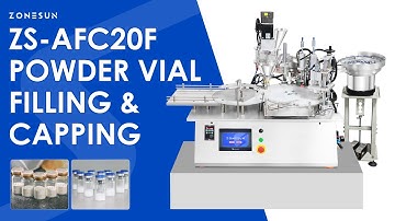 ZONESUN ZS-AFC20F Tabletop Powder Filling & Capping Machine for Vials, Cosmetics, Pharma, Chemicals