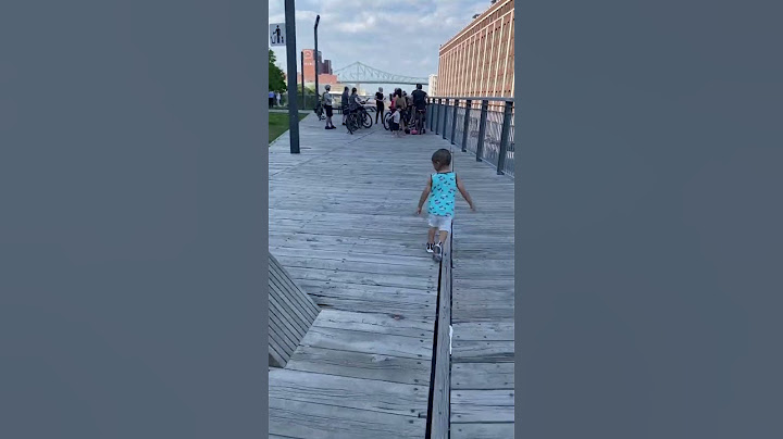 Cute Kid Running On A Board Walk🏃‍♀️