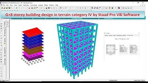 G+8 storey building design in terrain category IV by Staad Pro V8i Software