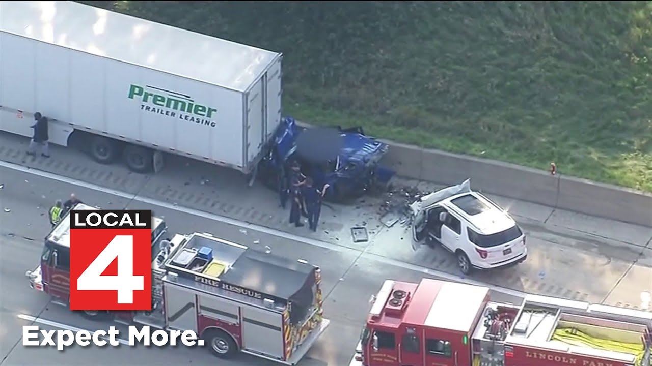 Woman killed, Michigan state trooper injured in crash on I-75 - YouTube