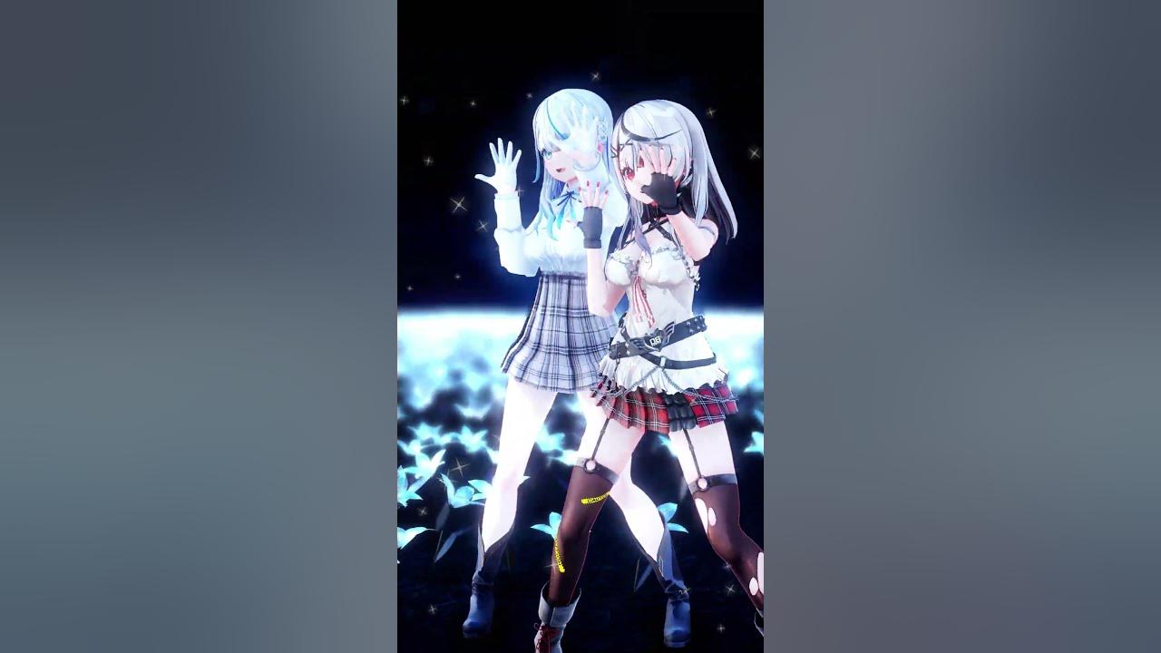 【ホロライブMMD】雨海ルカ＆沙花又クロヱ「天天天国地獄国/Aiobahn +81 feat. ななひら & P丸様。」#天天天国地獄国 #mmd #shorts #hololive
