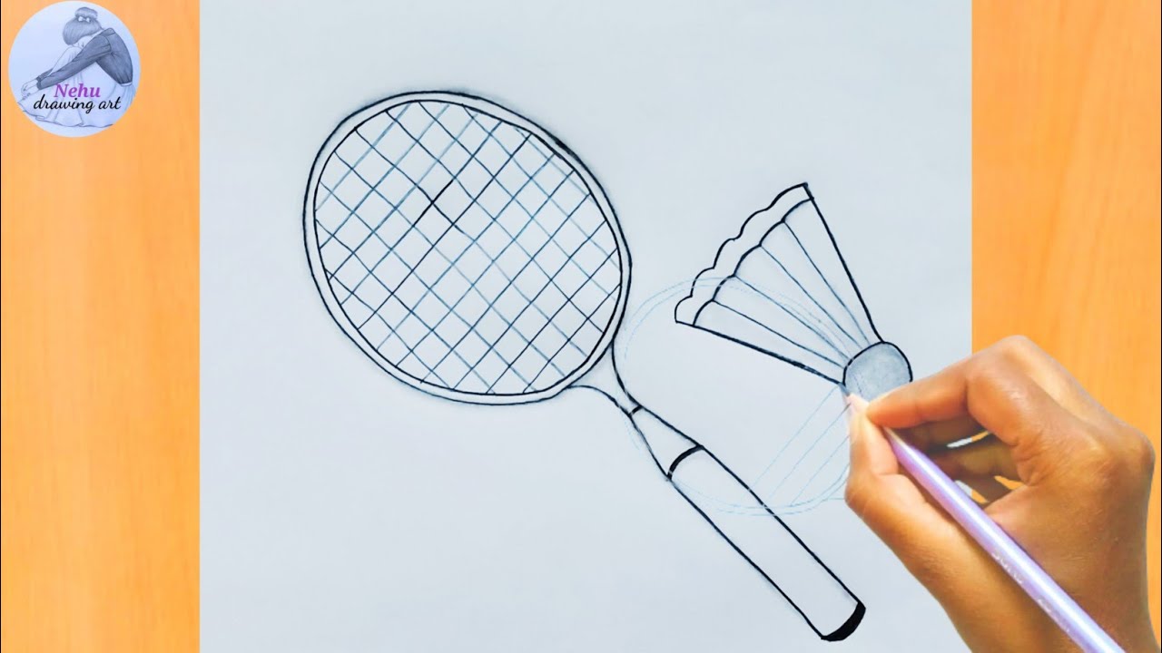 Badminton Racket Sport Ball - Drawing Transparent PNG