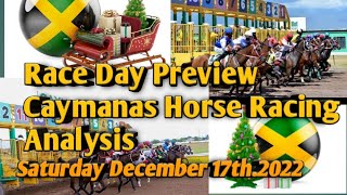 Race Day Preview Caymanas Horse Racing Analysis Saturday 17th. December 2022.| Yard Beat T.V.