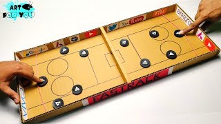 How to make fastrack tabletop hockey game from Cardboard | Desktop game from Cardboard screenshot 3
