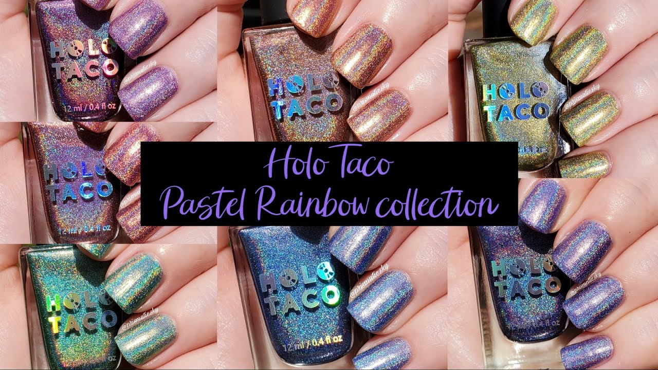 Holo Taco Pastel Rainbow | Live Swatches