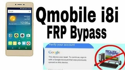 Qmobile i8i FRP Google account unlock solution without Pc
