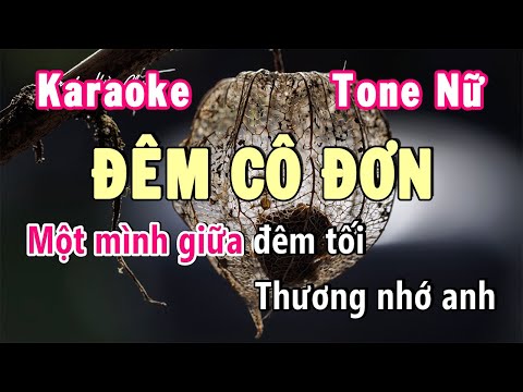 Đêm Cô Đơn Karaoke Tone Nữ | Karaoke Hiền Phương