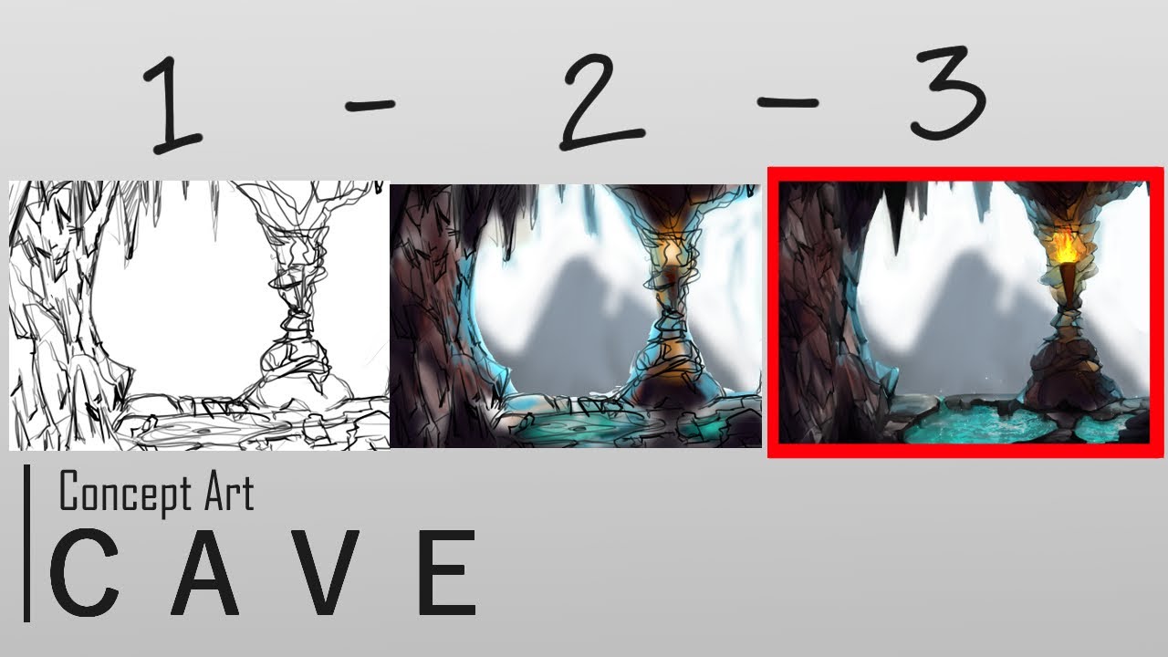 Digital Painting for Assignment | Cave Concept Art Part 3