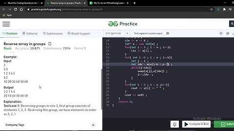 Reverse array in groups