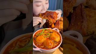 Crispy Spicy Chicken Meatballs Noodles