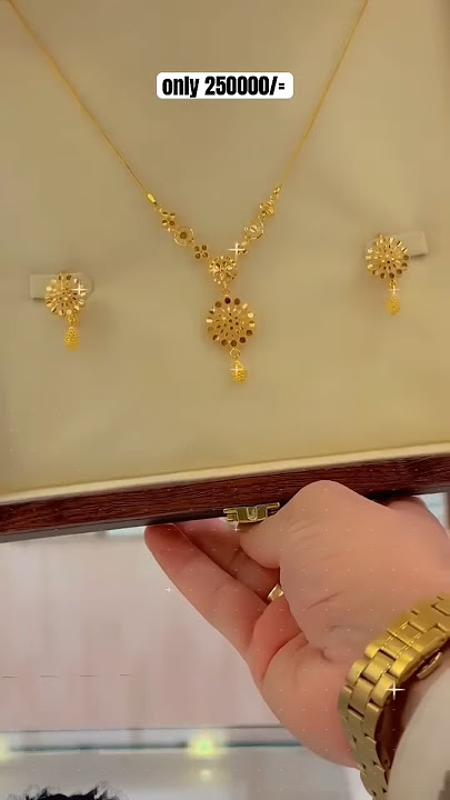light weight gold necklace set design❤️😍 #gold #necklace #wedding #jewellery #plaingold #lightweight