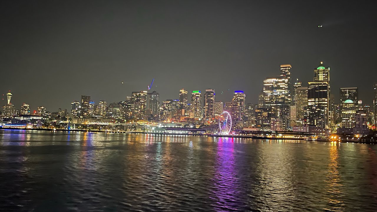 Seattle nighttime skyline