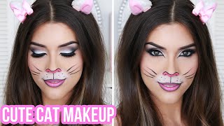 Cute & Sexy Cat Halloween Makeup Tutorial | Quick & Easy Halloween Costume!