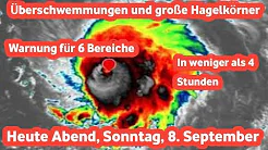 Warnung vor einem großen Sturm, der Deutschland in Kürze treffen wird.  Bleib zu Hause thumbnail