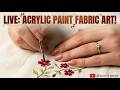 🔴LIVE: Acrylic Painting on Fabric! | Kurta Painting &amp; Chitchat ☕✨
