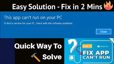 How to Fix “This App Can’t Run on your PC” in Windows 10/11/8.1 (Easy) | Latest Fix 2022