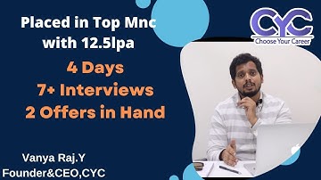 Placed in Top Mnc with 12.5lpa | devops coaching with placement in hyderabad | CYC | Vanya Raj