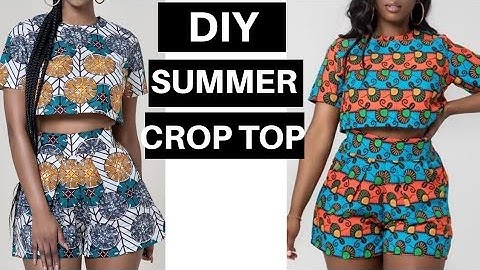 How to Cut and Sew a Simple Top | How to Make a Summer Crop Top | Sewing Projects |Pattern Drafting