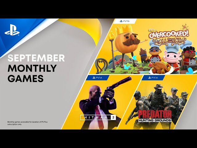 Metacritic - PlayStation Plus Games for September: Overcooked: All You Can  Eat [PS5 - 84]   Hitman 2 [PS4 - 82]   Predator