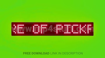 Beware of Pickpockets in Crowd Scrolling Red Dot Matrix LED Text Animation on Green Screen Seamless