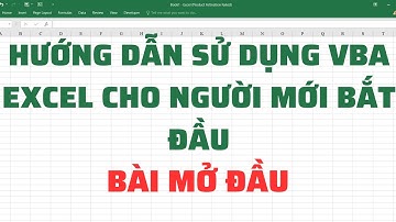 Hướng dẫn sử dụng VBA Excel cho người mới bắt đầu | Bài mở đầu